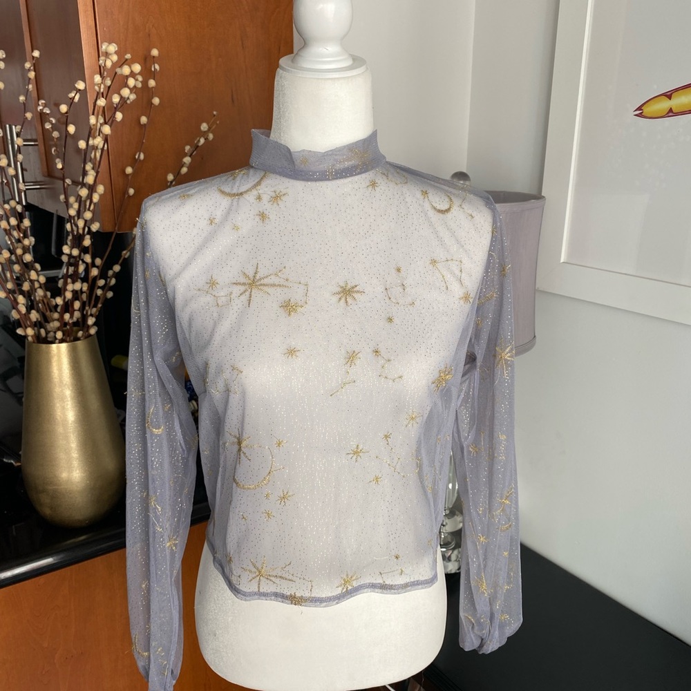 superdown (Revolve) sheer constellation shirt